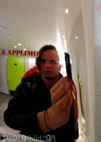 Self Portrait from hand dryer